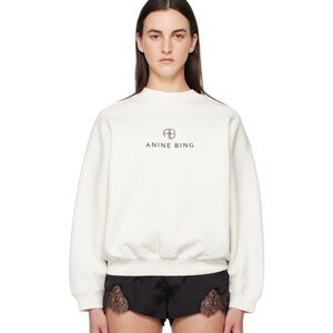 Anine Bing Ivory Fleece Sweatshirt